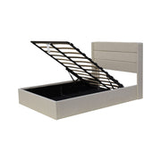 Ease Ottoman Storage Linen Pneumatic Lift Up Bed Frame Double or King Bed