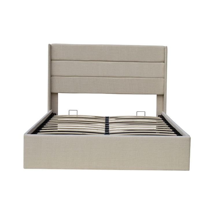 Ease Ottoman Storage Linen Pneumatic Lift Up Bed Frame Double or King Bed