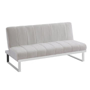 Ellie Boucle Foldable Sofa Bed With Stainless Steel Legs