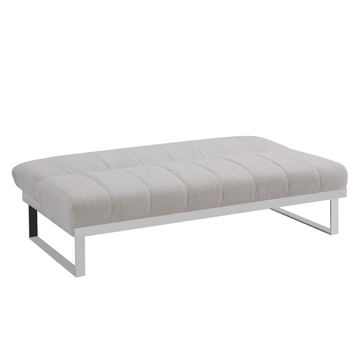 Ellie Boucle Foldable Sofa Bed With Stainless Steel Legs