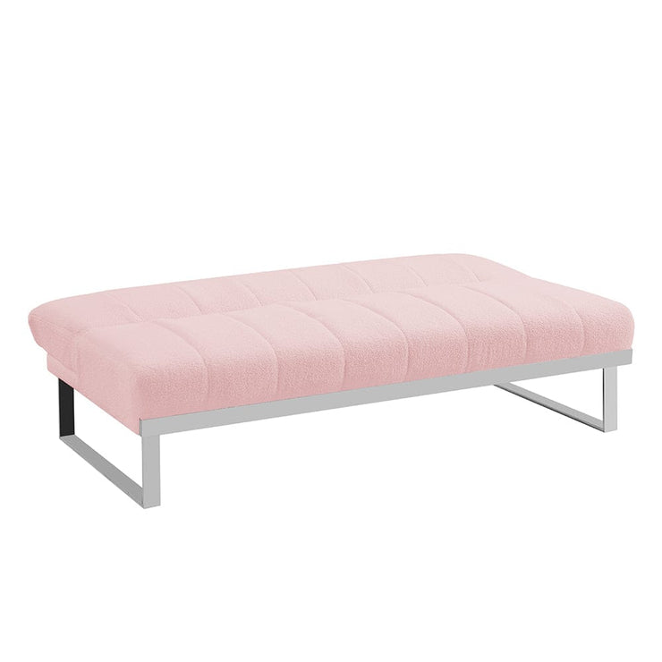 Ellie Boucle Foldable Sofa Bed With Stainless Steel Legs