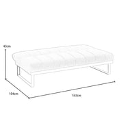 Ellie Boucle Foldable Sofa Bed With Stainless Steel Legs