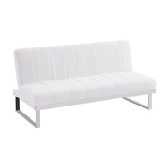 Ellie Boucle Foldable Sofa Bed With Stainless Steel Legs