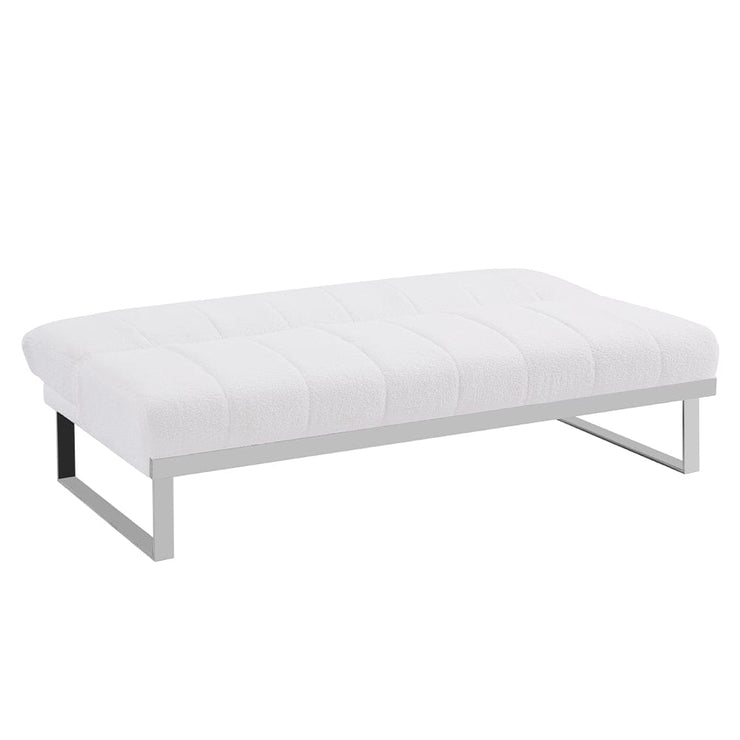 Ellie Boucle Foldable Sofa Bed With Stainless Steel Legs