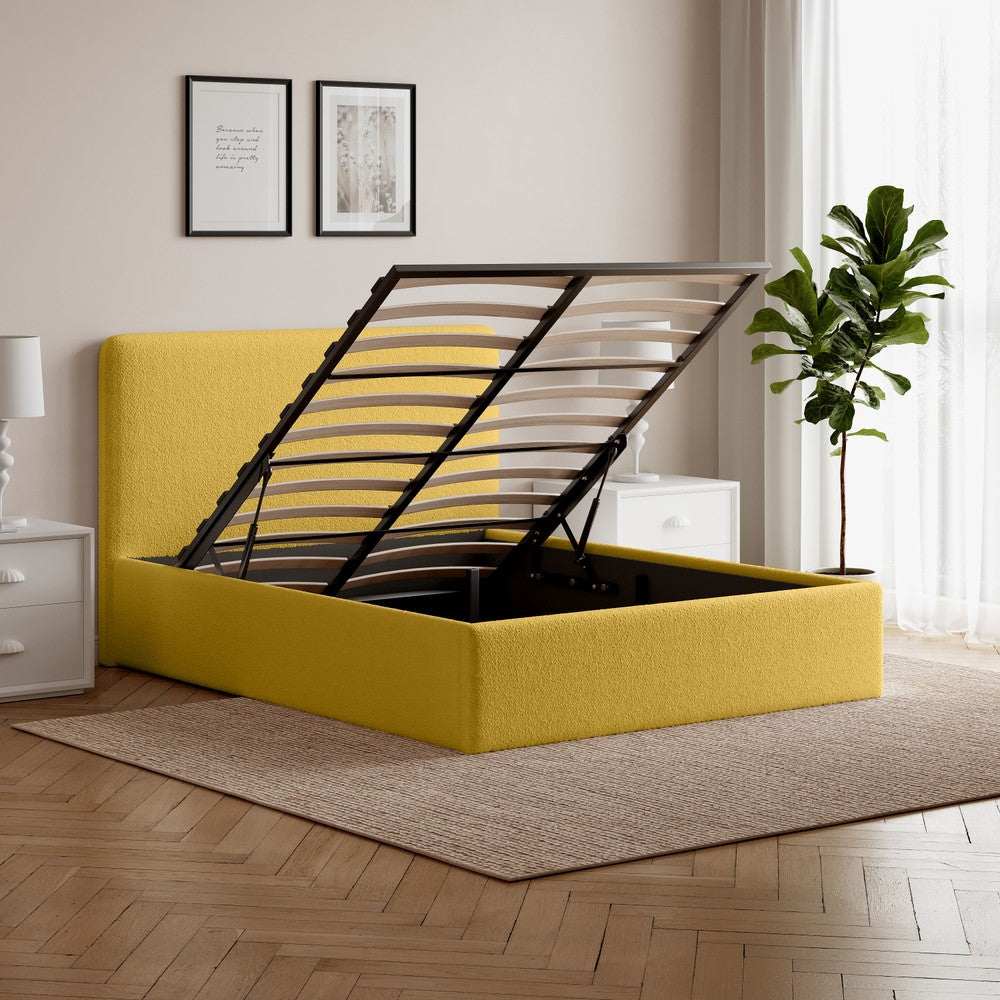 Elvie Ottoman Storage Pneumatic Lift Up Bed Frame Double or King Bed