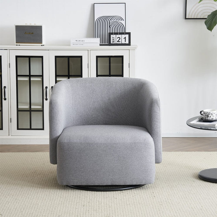Emily Linen Swivel Armchair Accent Armchair