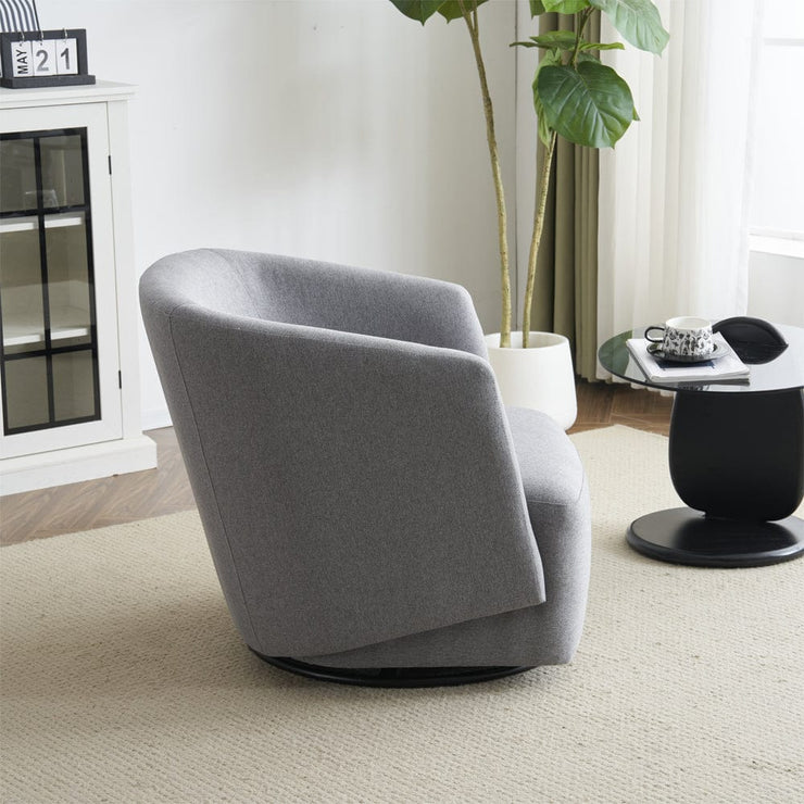 Emily Linen Swivel Armchair Accent Armchair