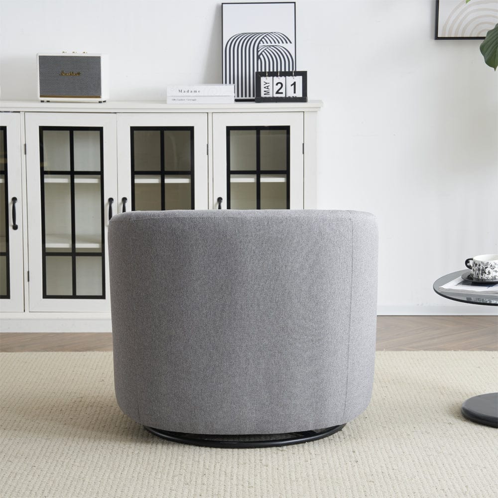 Emily Linen Swivel Armchair Accent Armchair