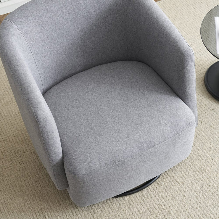 Emily Linen Swivel Armchair Accent Armchair