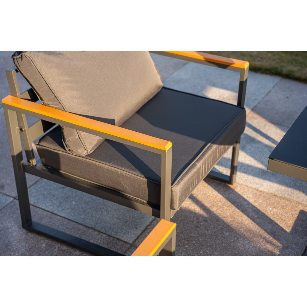 Hamburg 6‑Seater Aluminium Garden Modular Sofa Set with Lifting Up Table