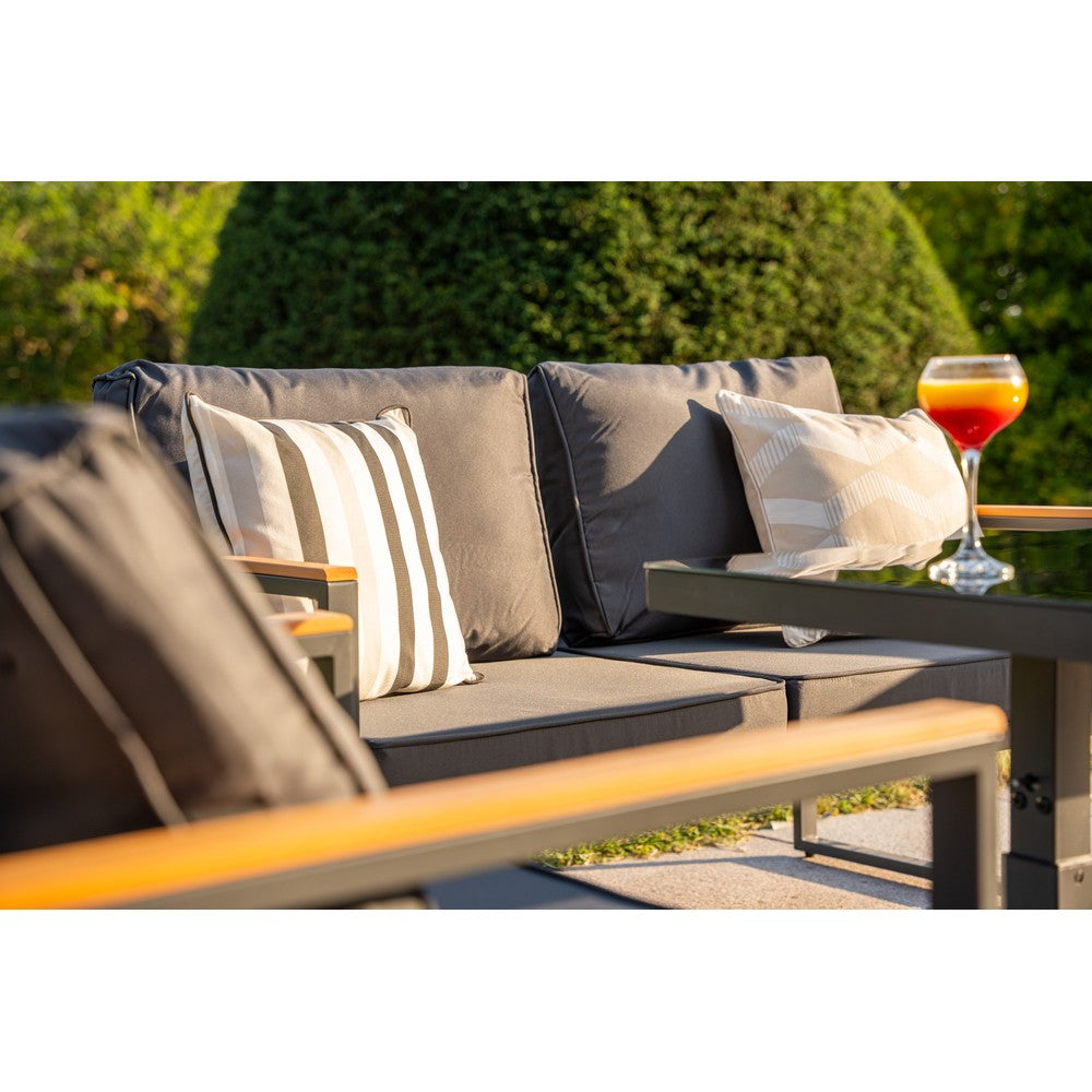 Hamburg 6‑Seater Aluminium Garden Modular Sofa Set with Lifting Up Table