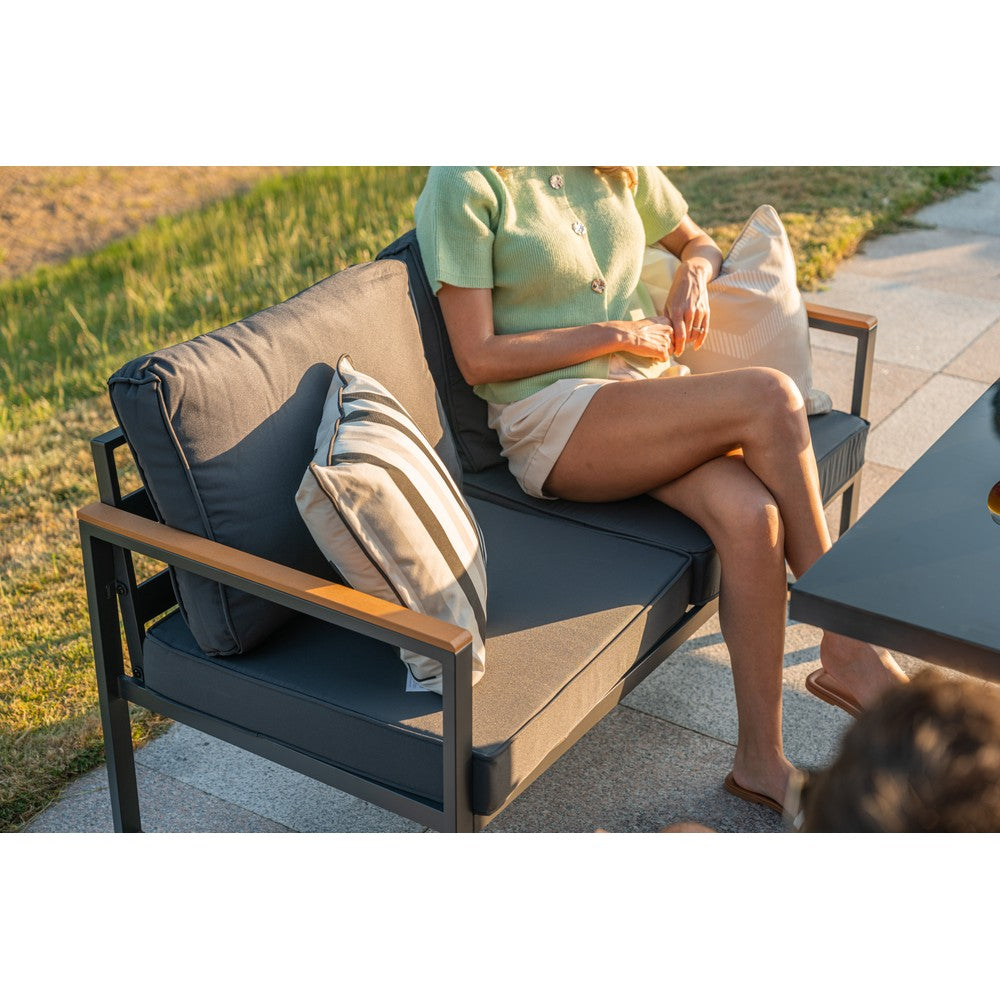 Hamburg 6‑Seater Aluminium Garden Modular Sofa Set with Lifting Up Table