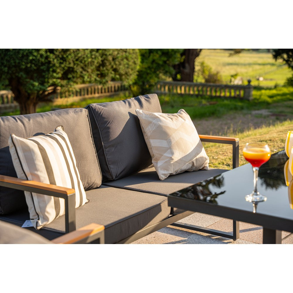Hamburg 6‑Seater Aluminium Garden Modular Sofa Set with Lifting Up Table