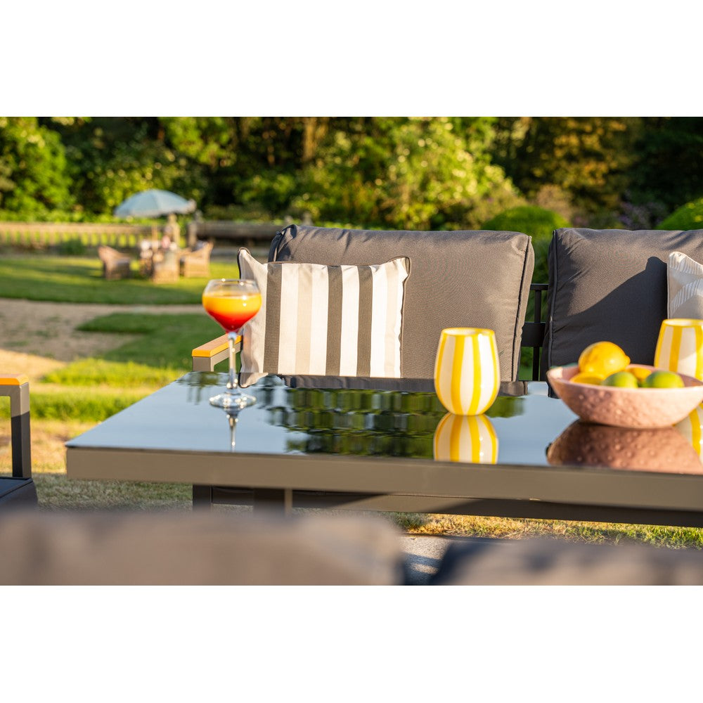 Hamburg 6‑Seater Aluminium Garden Modular Sofa Set with Lifting Up Table