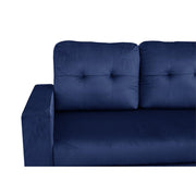 Avery Velvet Reversible Corner Sofa Bed With Storage Chaise