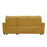 Avery Velvet Reversible Corner Sofa Bed With Storage Chaise