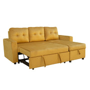 Avery Velvet Reversible Corner Sofa Bed With Storage Chaise