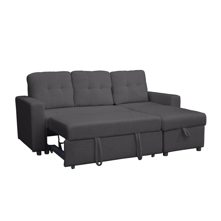 Avery Boucle Teddy Fleece Reversible Corner Sofa Bed With Storage Chaise