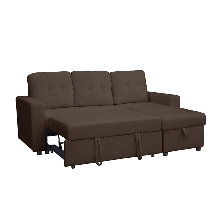 Avery Boucle Teddy Fleece Reversible Corner Sofa Bed With Storage Chaise