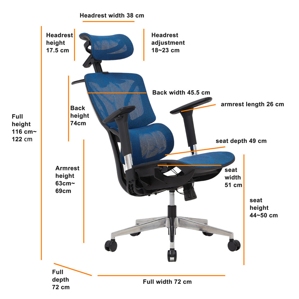Essential Ergonomic Office Chair Swivel Computer Chair With Headrest