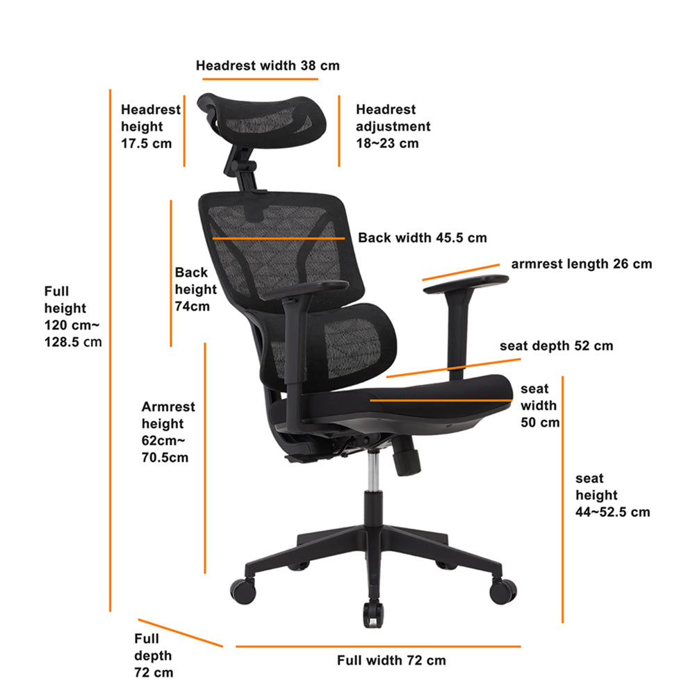 Essential Ergonomic Office Chair Swivel Computer Chair With Headrest