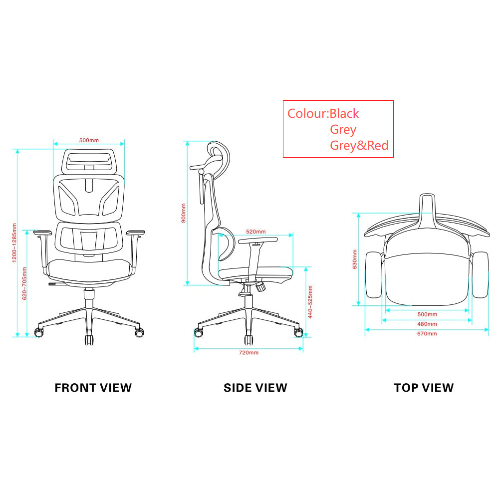 Essential Ergonomic Office Chair Swivel Computer Chair With Headrest