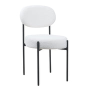 Set Of 2 Essie Round Upholstered Boucle Dining Chair