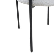 Set Of 2 Essie Round Upholstered Boucle Dining Chair