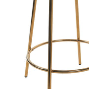 Set Of 2 Etta Boucle Bar Stools With Wire Backrest And Golden Leg