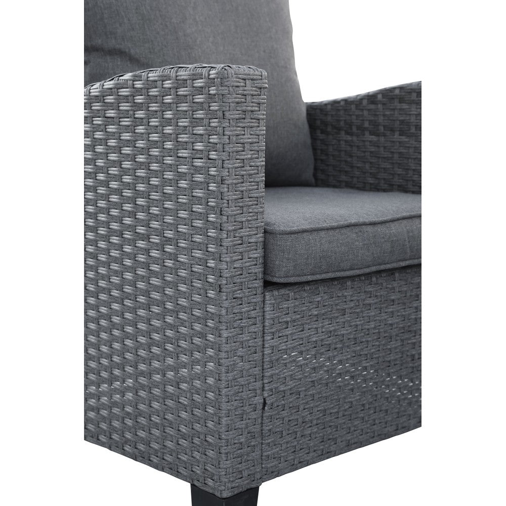 Galle Right Facing 9 Seater Garden Corner Sofa Dining Set With Parasol Hole And Foldable Side Tables