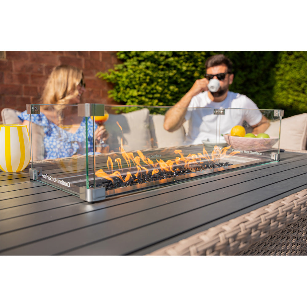 Galle 9 Seater Rattan Garden Furniture With Fire Pit Sofa Set