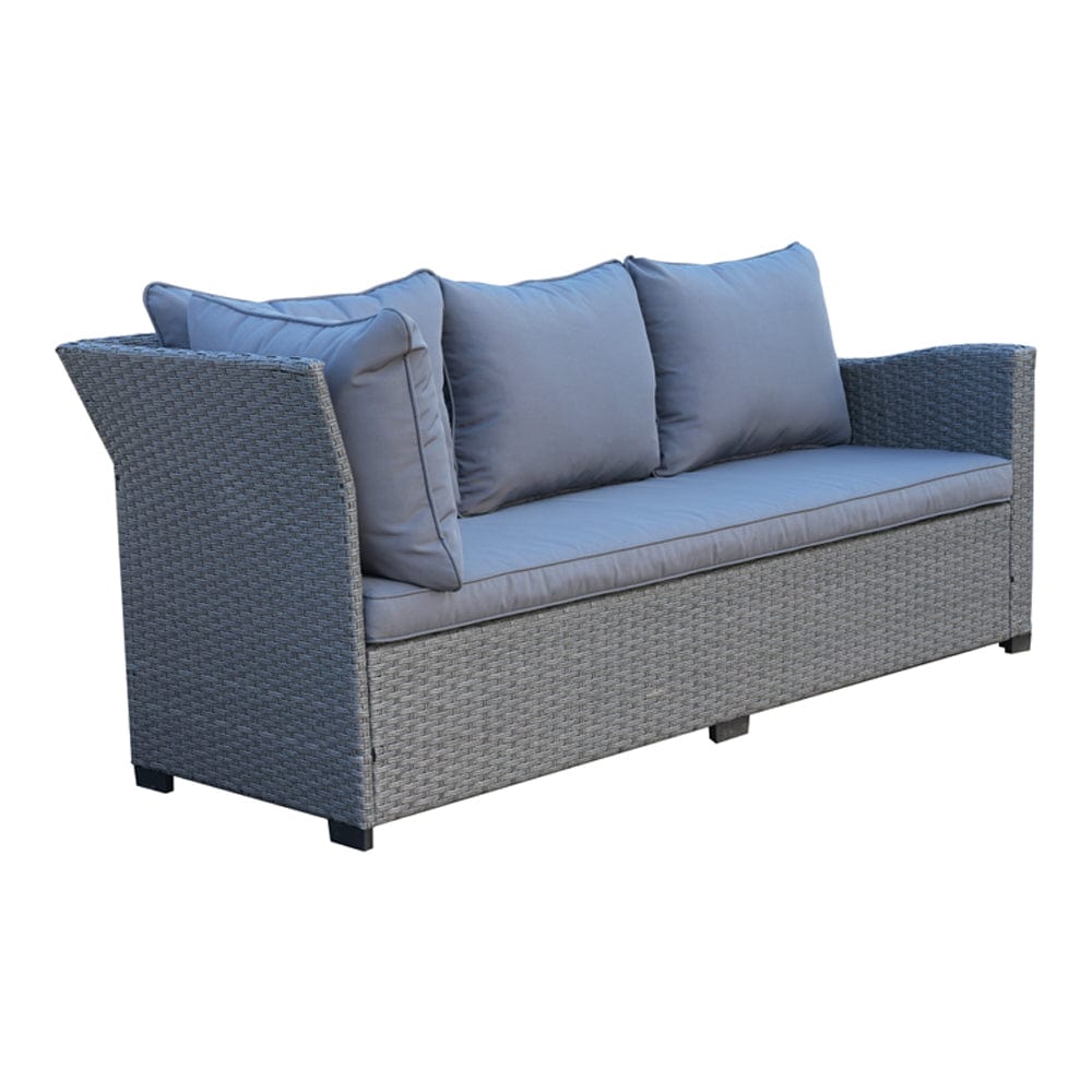 Galle 9 Seater Rattan Garden Furniture With Fire Pit Sofa Set