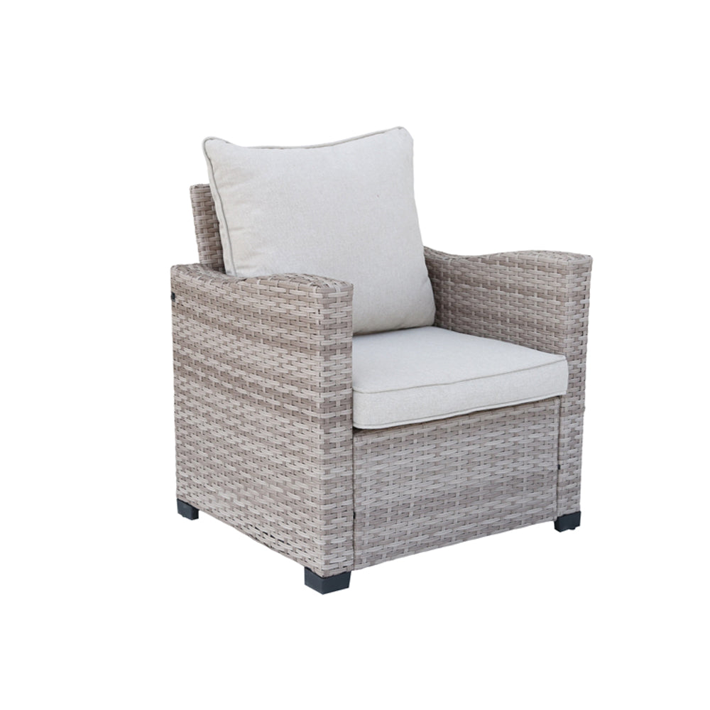 Galle Right Facing 9 Seater Garden Furniture Corner Sofa Fire Pit Set With Foldable Side Tables