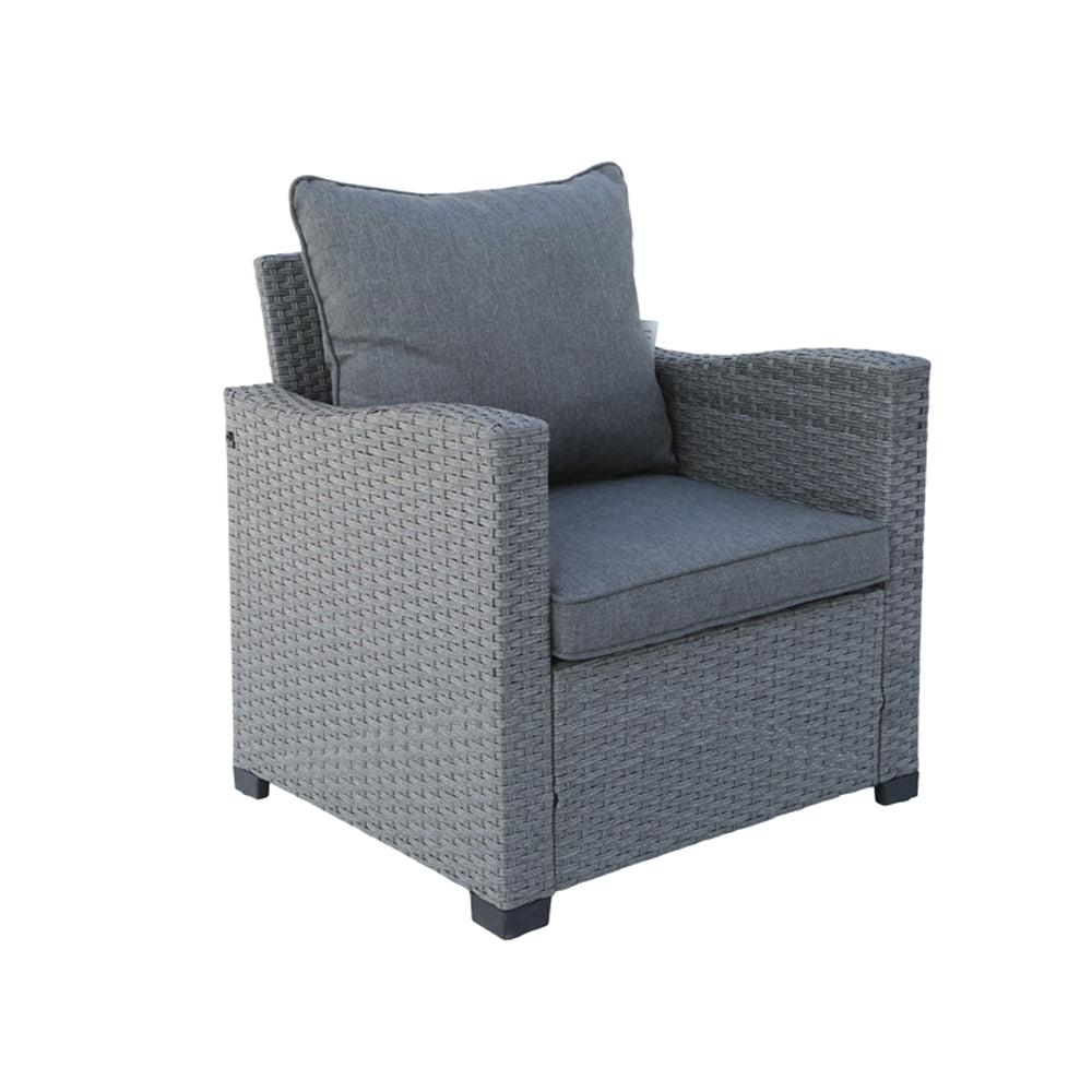 Galle Right Facing 9 Seater Garden Furniture Corner Sofa Fire Pit Set With Foldable Side Tables