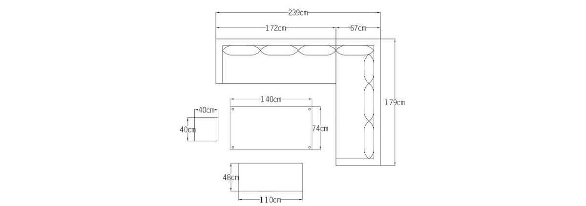 Galle Right Facing 9 Seater Garden Corner Sofa Fire Pit Set With Stool And Bench