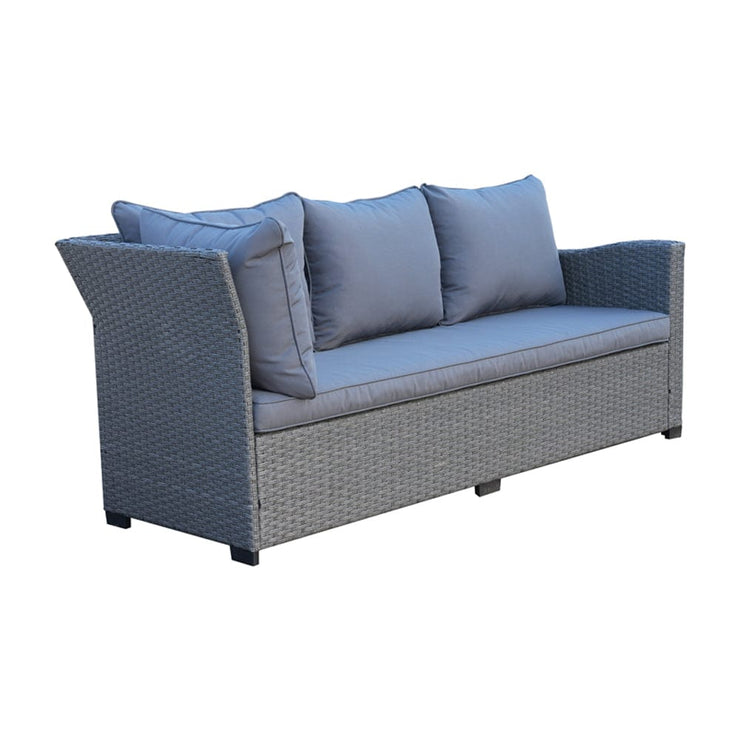 Galle Right Facing 9 Seater Garden Corner Sofa Fire Pit Set With Stool And Bench