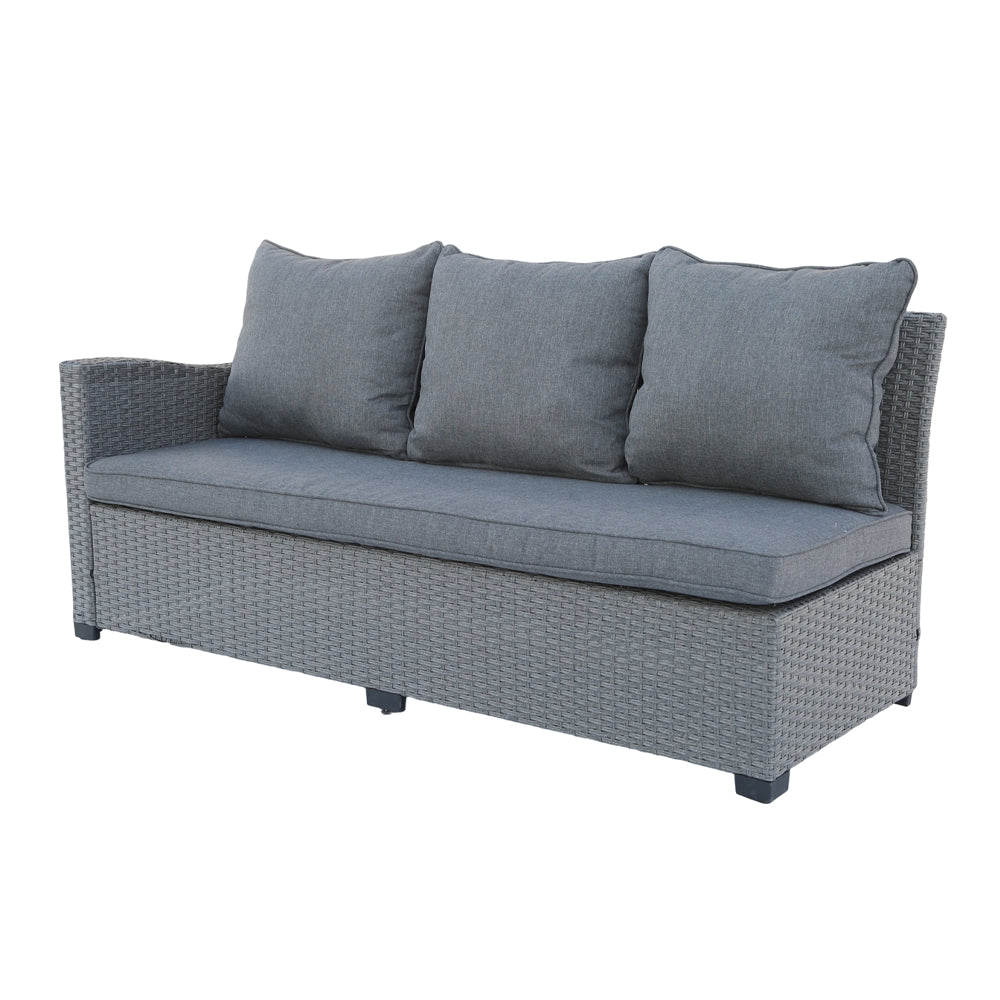 Galle Right Facing 9 Seater Garden Corner Sofa Fire Pit Set With Stool And Bench