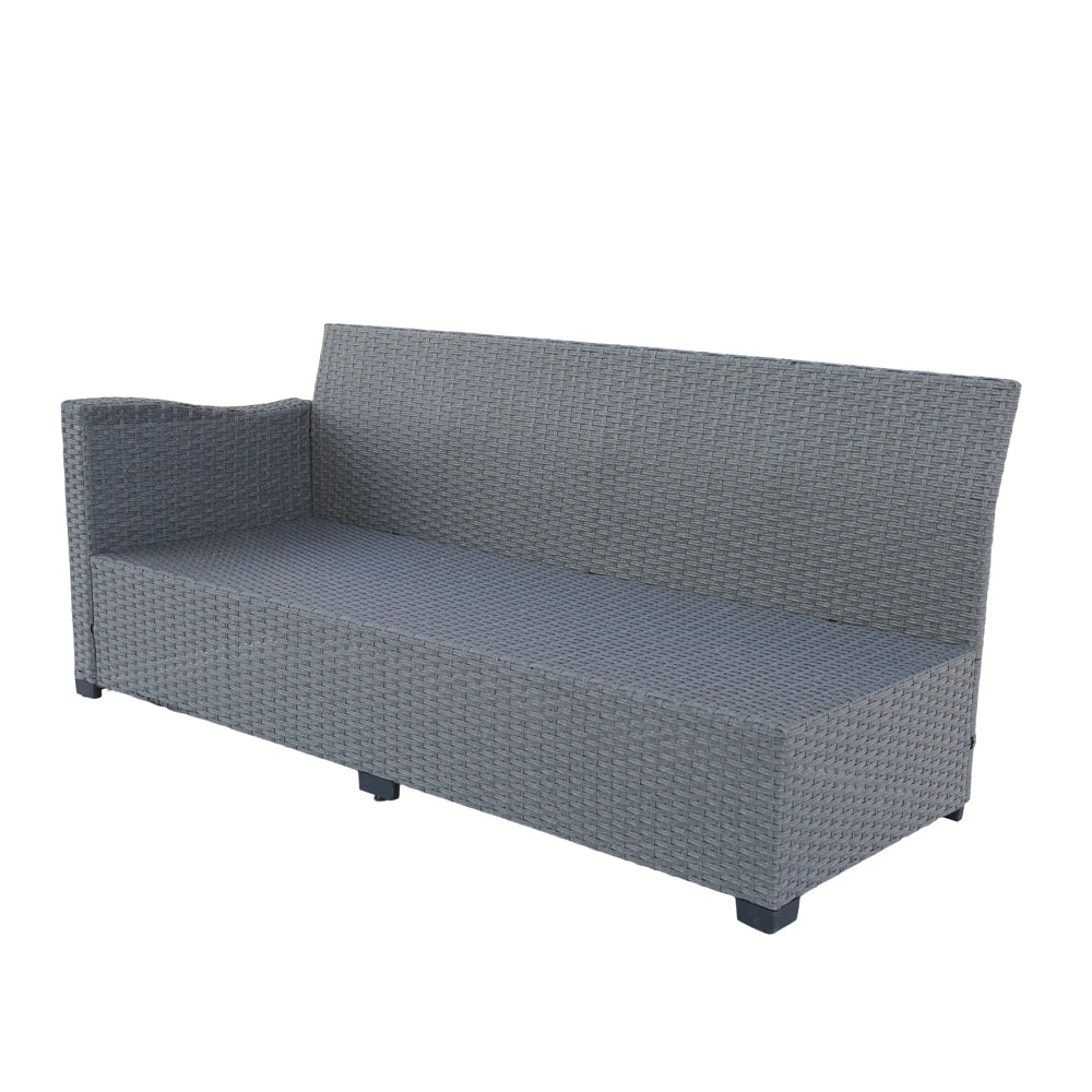 Galle Right Facing 9 Seater Garden Corner Sofa Fire Pit Set With Stool And Bench