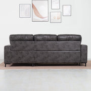 PU Leather 3 Seater Corner Sofa Bed With Corner Chaise and Storage
