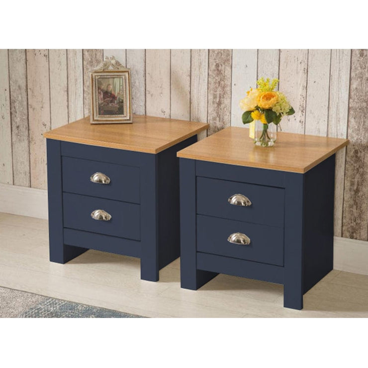 Heritage 3 Piece Bedside Chest Set With 2 Bedside Tables