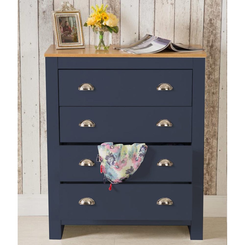 Heritage 4 Drawer Chest Bedroom Storage Cabinet