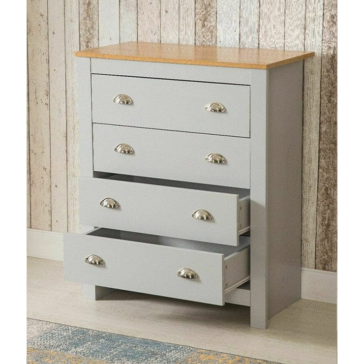 Heritage 4 Piece Bedroom Furniture Set Wardrobe Chest Bedside Table