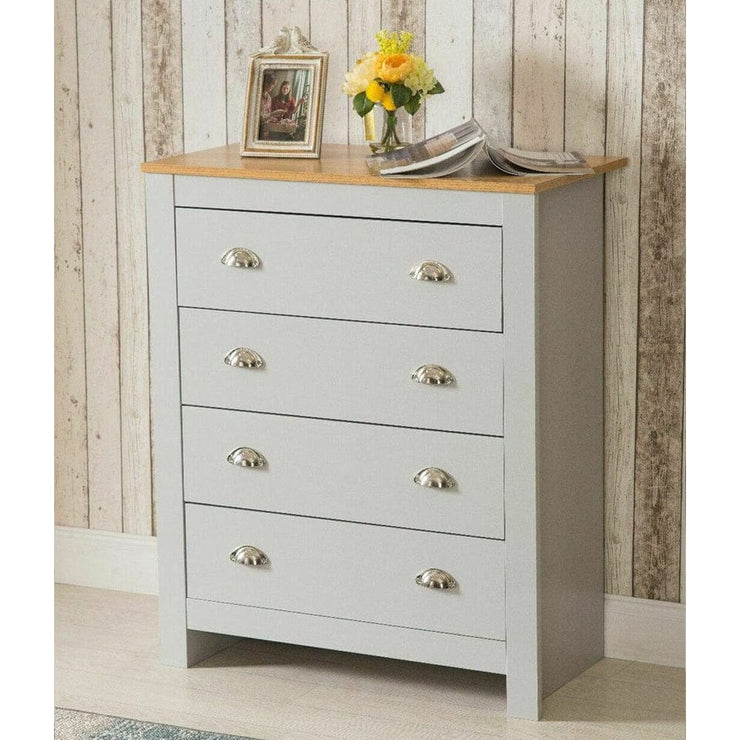 Heritage 4 Drawer Chest Bedroom Storage Cabinet