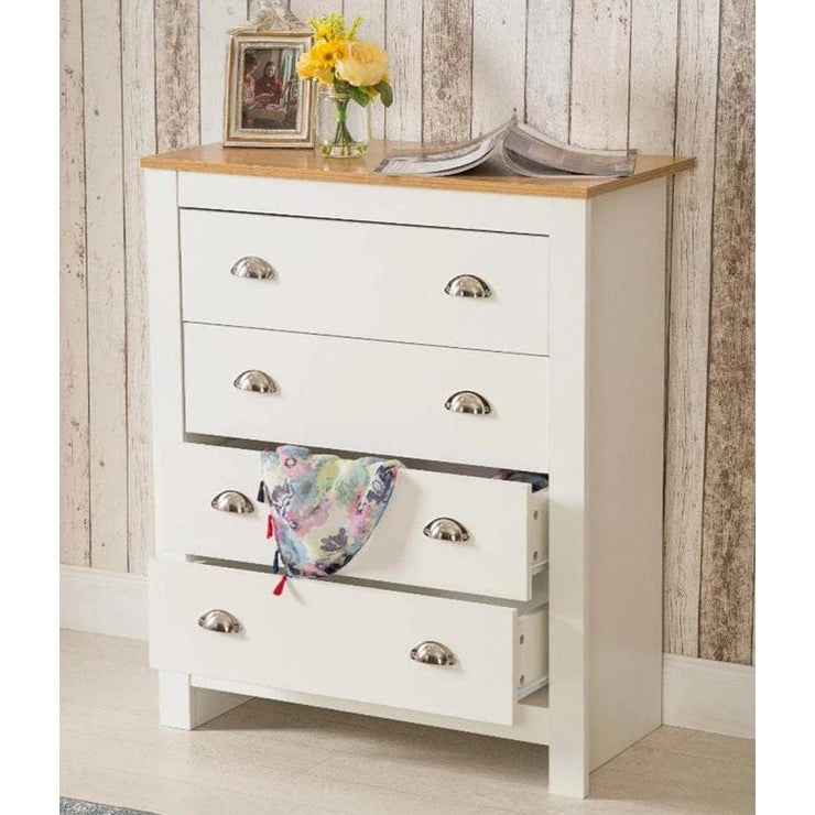 Heritage 4 Drawer Chest Bedroom Storage Cabinet