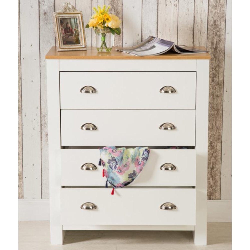 Heritage 4 Drawer Chest Bedroom Storage Cabinet