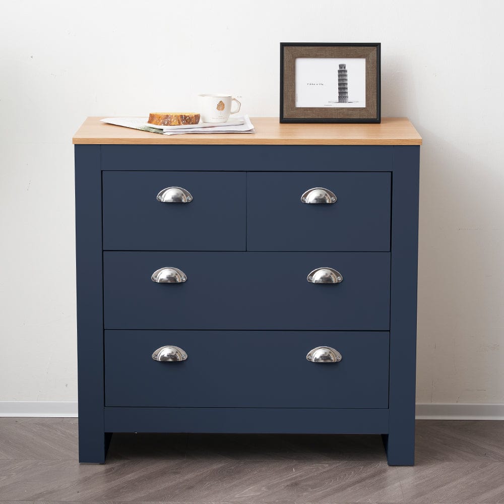 Heritage 2+2 Chest Of Drawers Storage Cabinet
