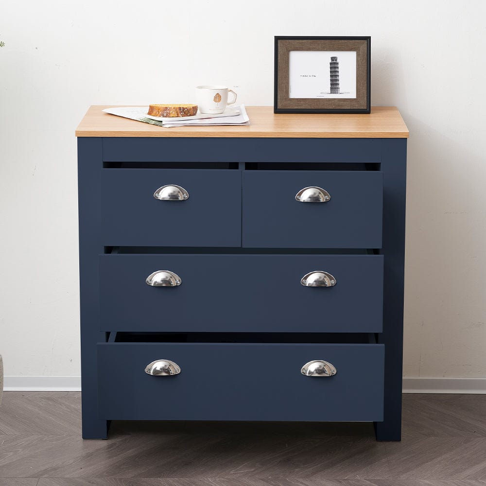 Heritage 2+2 Chest Of Drawers Storage Cabinet