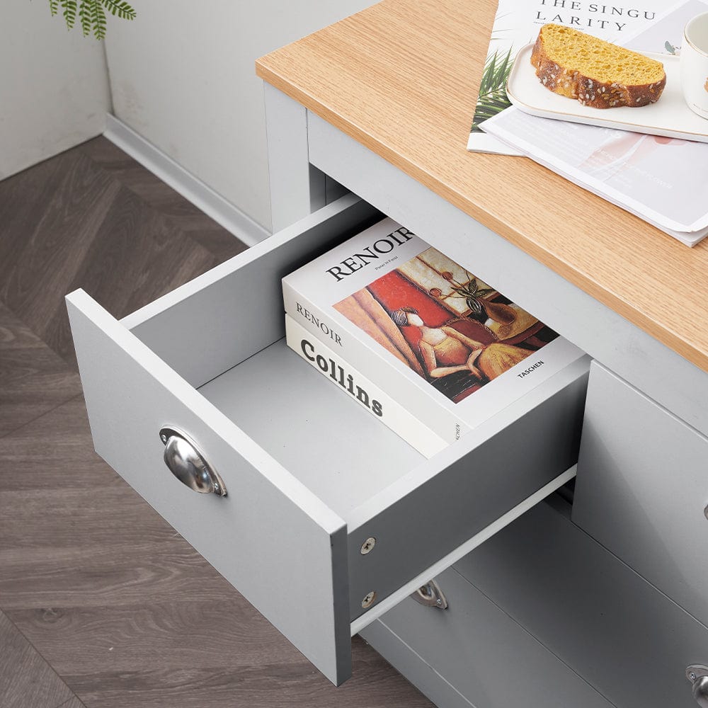 Heritage 2+2 Chest Of Drawers Storage Cabinet