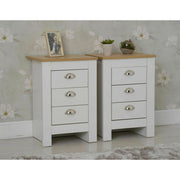 Heritage 3 Drawer Bedside Table Bedside Cabinet