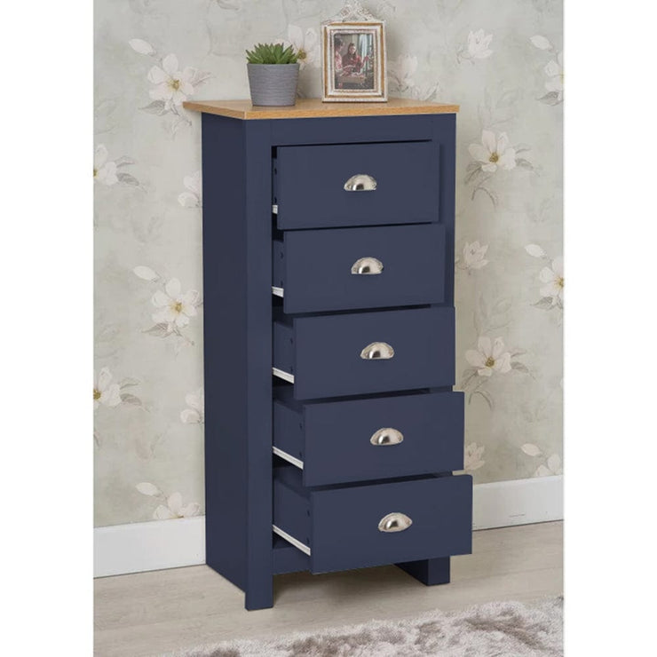 Heritage 5 Drawer Tall Chest Storage Cabinet